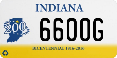 IN license plate 660OG