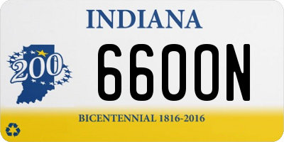 IN license plate 660ON