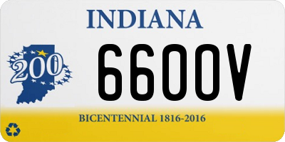 IN license plate 660OV