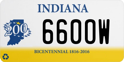 IN license plate 660OW