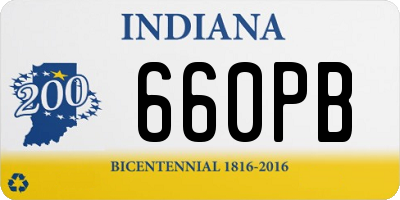 IN license plate 660PB