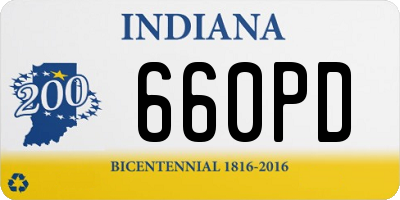 IN license plate 660PD