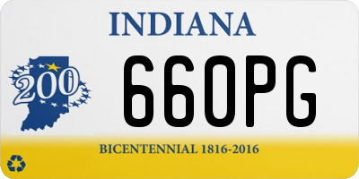 IN license plate 660PG