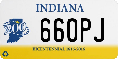 IN license plate 660PJ