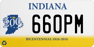 IN license plate 660PM
