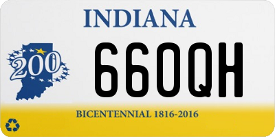 IN license plate 660QH