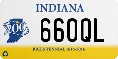 IN license plate 660QL
