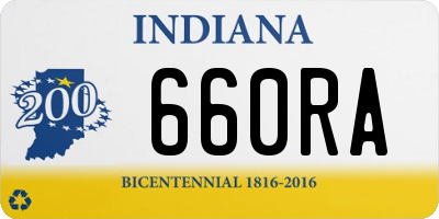 IN license plate 660RA