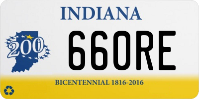 IN license plate 660RE