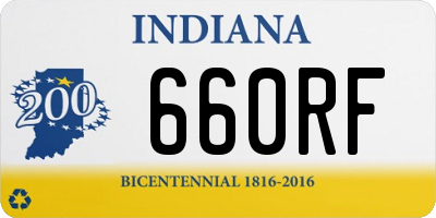 IN license plate 660RF