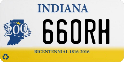 IN license plate 660RH