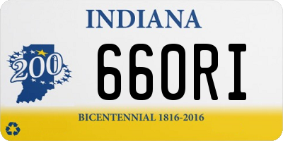 IN license plate 660RI
