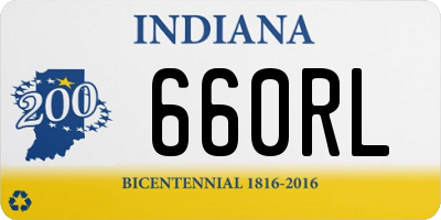 IN license plate 660RL