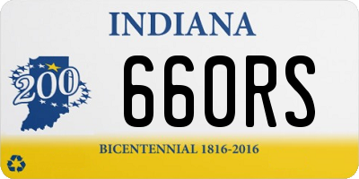 IN license plate 660RS