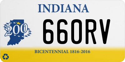 IN license plate 660RV