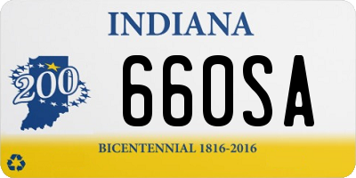 IN license plate 660SA