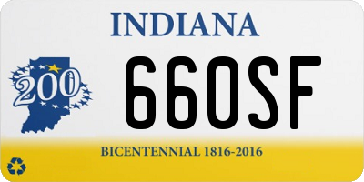 IN license plate 660SF