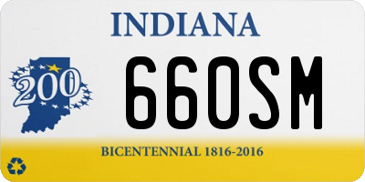 IN license plate 660SM