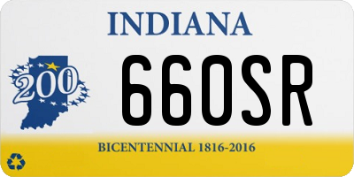 IN license plate 660SR