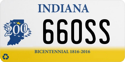 IN license plate 660SS