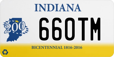 IN license plate 660TM