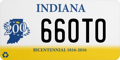 IN license plate 660TO