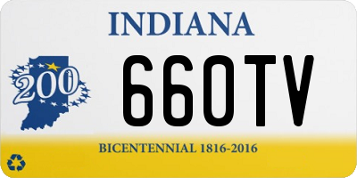 IN license plate 660TV