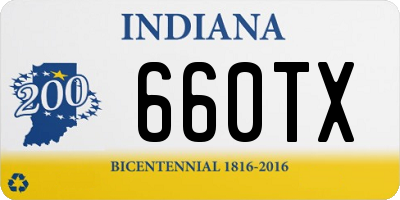 IN license plate 660TX