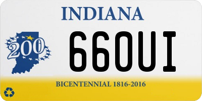 IN license plate 660UI