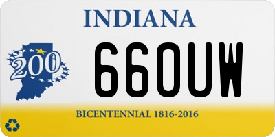 IN license plate 660UW