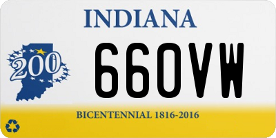 IN license plate 660VW