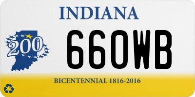 IN license plate 660WB