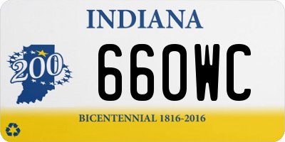 IN license plate 660WC