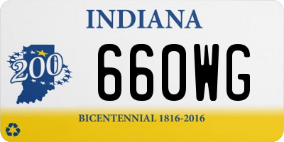 IN license plate 660WG