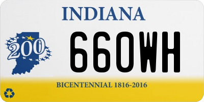 IN license plate 660WH