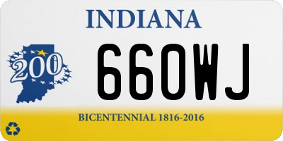 IN license plate 660WJ