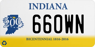 IN license plate 660WN