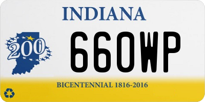 IN license plate 660WP