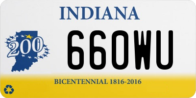 IN license plate 660WU