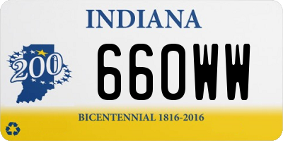 IN license plate 660WW