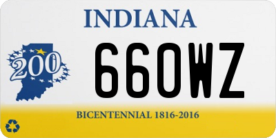IN license plate 660WZ