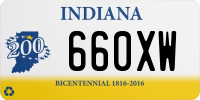 IN license plate 660XW