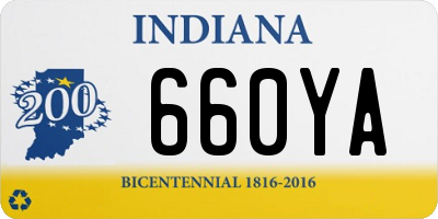 IN license plate 660YA