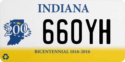 IN license plate 660YH
