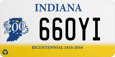 IN license plate 660YI