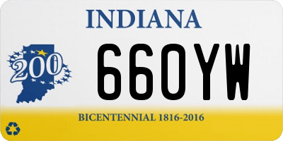 IN license plate 660YW