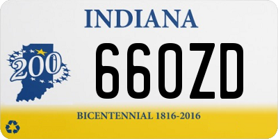 IN license plate 660ZD