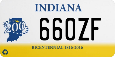 IN license plate 660ZF