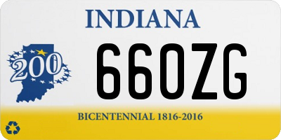 IN license plate 660ZG