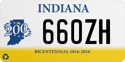 IN license plate 660ZH